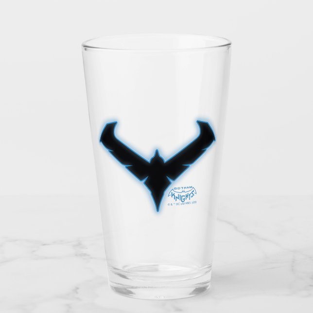 Gotham Knights-Nachts-Logo Glas (Vorderseite)