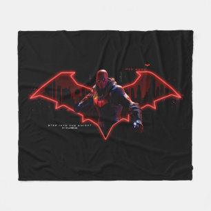 Gotham Knights Red Hood in Logo Fleecedecke