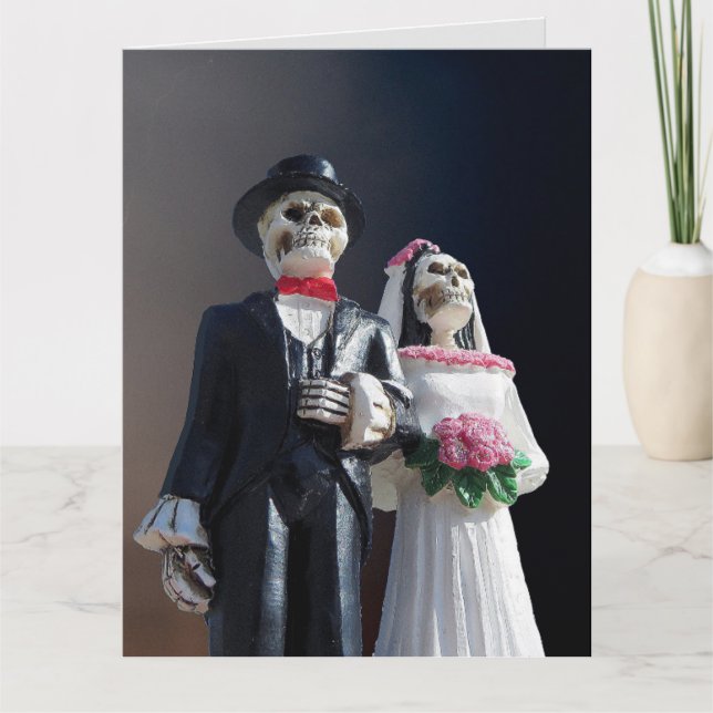 GOTHC SKELETONS WEDEDING GRATULATIONS Gruß Karte (Vorderseite)