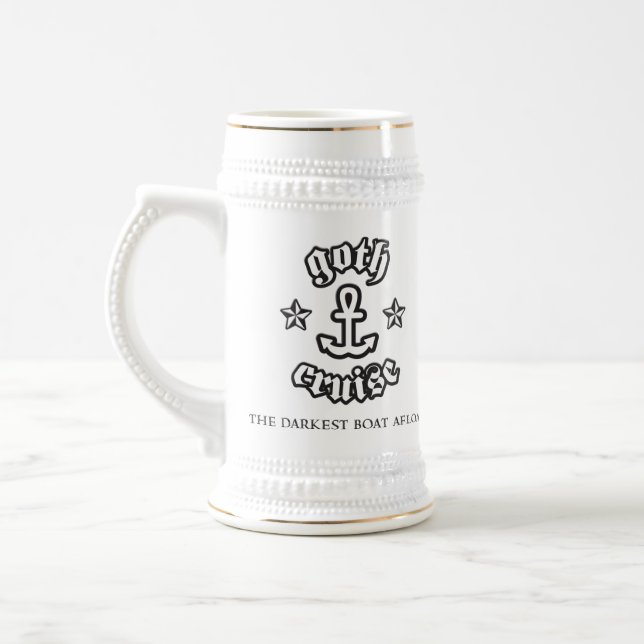 GothCruise Logo-Bier Stein Bierglas (Links)