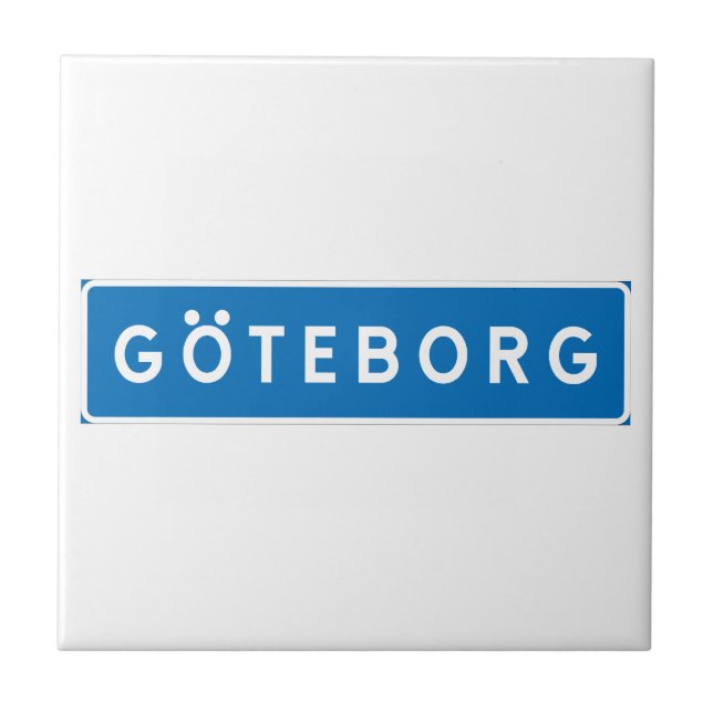Gothenburg, schwedisches Verkehrsschild Fliese (Vorderseite)