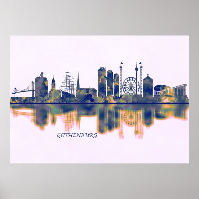Göthenburg Skyline Poster (Vorne)