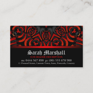 Gotheria Red+Black mit Logo-Visitenkarte Visitenkarte
