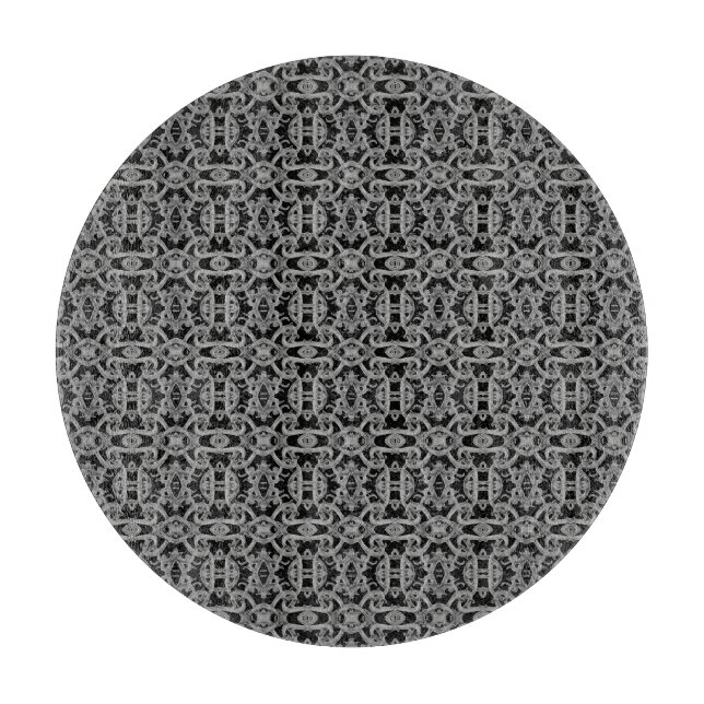 GOTHIC 12" Round Glass Cutting Board Schneidebrett (Vorderseite)