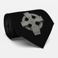 Gothic Aesthetic Cross Black Neck Tie