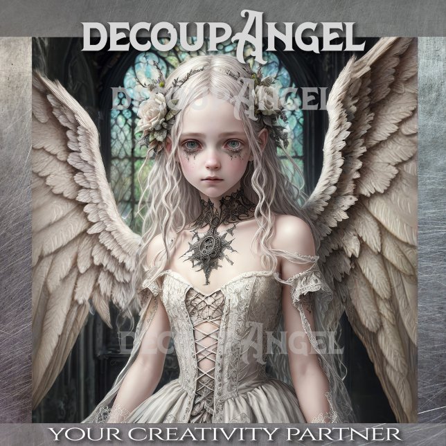 Gothic Angel: Britney - Decoupage - Seidenpapier (Von Creator hochgeladen)