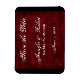 Gothic Angel on Red Velvet Save the Date Magnet
