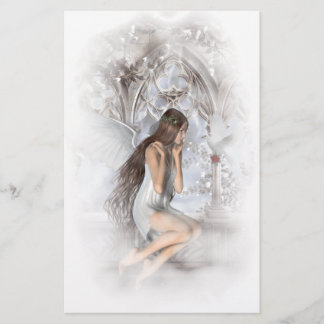 Gothic Angel und ihre Dove Vignette Briefpapier