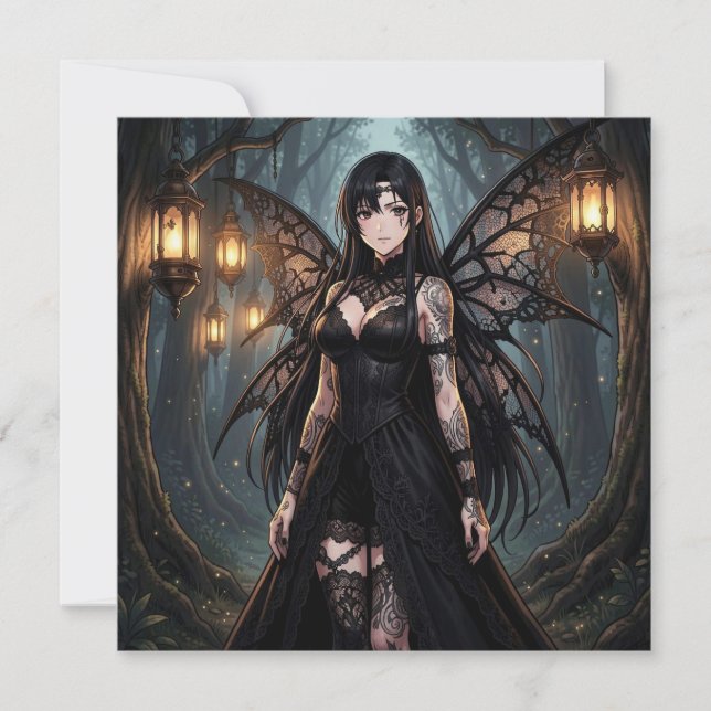 Gothic Anime Feen Mädchen Blanko (Vorderseite)
