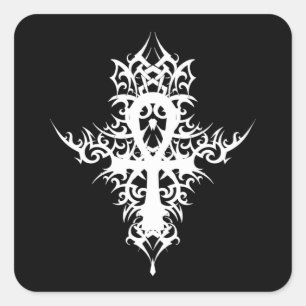 Gothic Ankh Quadratischer Aufkleber