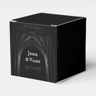 Gothic Arch Elegante Hochzeit Dunkelschwarz & Weiß Geschenkschachtel