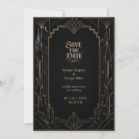 Gothic Art Deco Skyline Rose Hochzeit