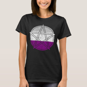 Gothic Asexual Pride Wicca Witch Petagram Satanic T-Shirt