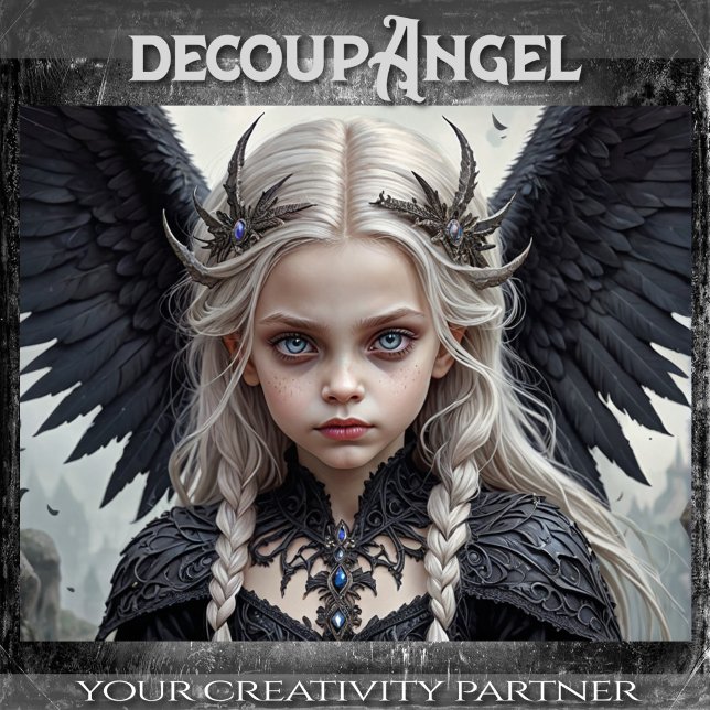 Gothic Baby Angel: Astrid - Decoupage - Seidenpapier (Von Creator hochgeladen)