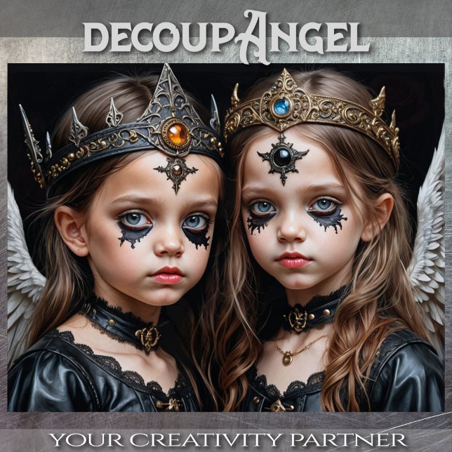 Gothic Baby Angels: Melissa und Adele - Decoupage Seidenpapier (Von Creator hochgeladen)