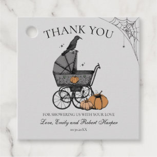 Gothic Baby Carriage Baby Shooter Vielen Dank Geschenkanhänger