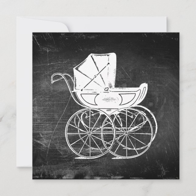 Gothic Baby Carriage Einladung (Vorderseite)