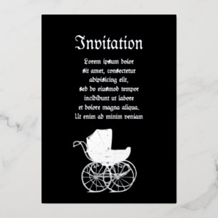 Gothic Baby Carriage Folieneinladung
