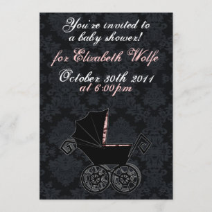 'Gothic Baby Carriage - Girl' Einladung