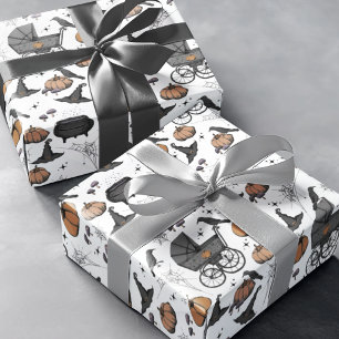 Gothic Baby Carriage Halloween Geschenkpapier