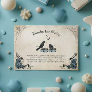 Gothic-Baby-Party Schwarze Raben-Bücher für Baby Begleitkarte