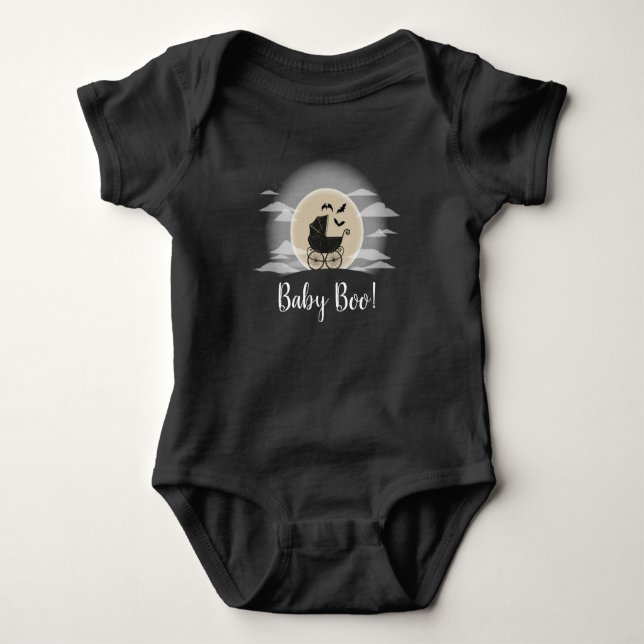 Gothic Baby Shower Halloween Carriage Baby Strampler (Vorderseite)