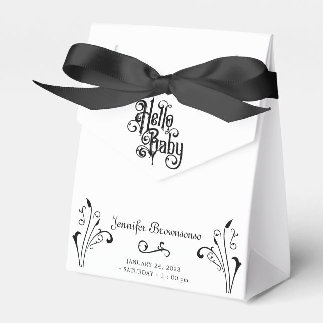Gothic Baby Shower Theme Party Geschenkschachtel (Vorderseite)