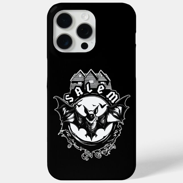 Gothic Bat and Salem Hexenhaus Case-Mate iPhone Hülle (Rückseite)