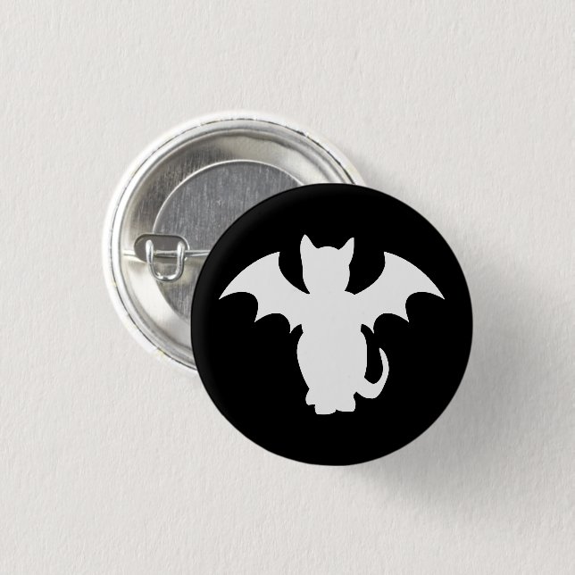 GOTHIC BAT CAT-BUTTON BUTTON (Vorne & Hinten)