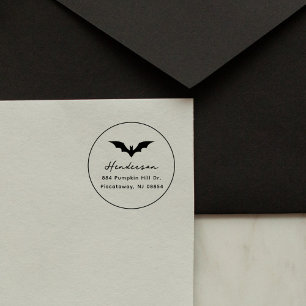Gothic Bat Halloween Custom Rücksendeadresse Gummistempel