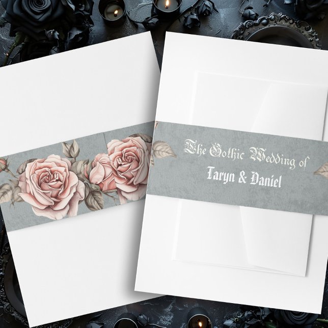 Gothic Bat Wedding Invitation Bly Band (Von Creator hochgeladen)