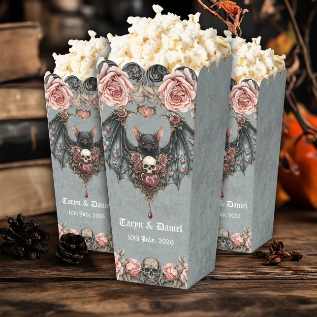 Gothic Bat Wedding Popcorn Box Geschenkschachtel (Von Creator hochgeladen)
