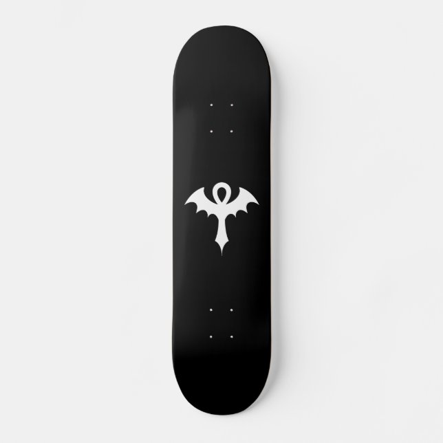 Gothic Bat Wing Ankh Skateboard (Vorderseite)