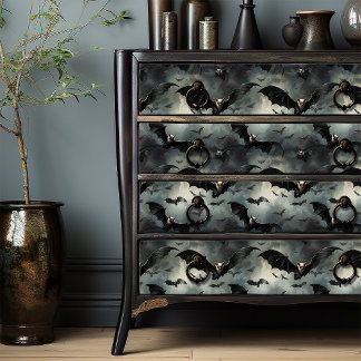 Gothic Bats Halloween | Gothic Wedding Decoupage Seidenpapier