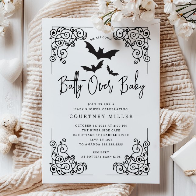 Gothic Batty Baby Shower Einladung (Von Creator hochgeladen)