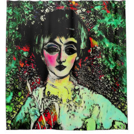Gothic Beauty Portrait  Duschvorhang