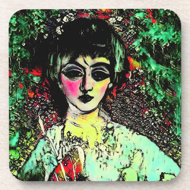 Gothic Beauty Portrait  Getränkeuntersetzer (Vorderseite)