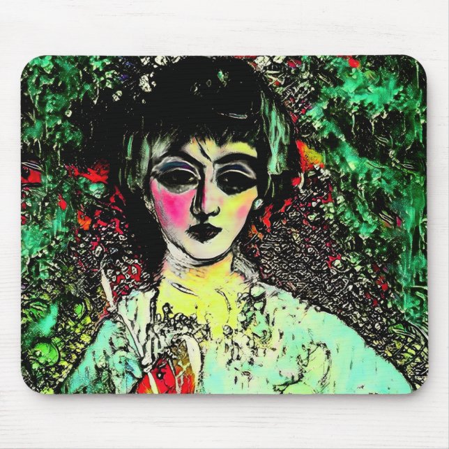 Gothic Beauty Portrait  Mousepad (Vorne)