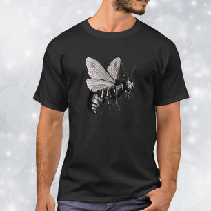 Gothic Bienen-Schädel-Flügel T-Shirt