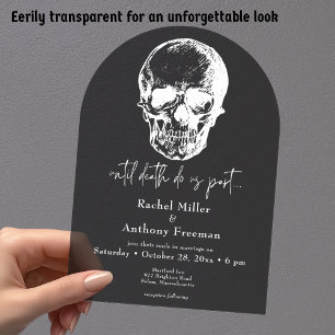 Gothic bis Death Skull Arch Wedding Acryleinladungen