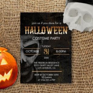 Gothic Black Adult Halloween Beängstigendes Kostüm Einladung