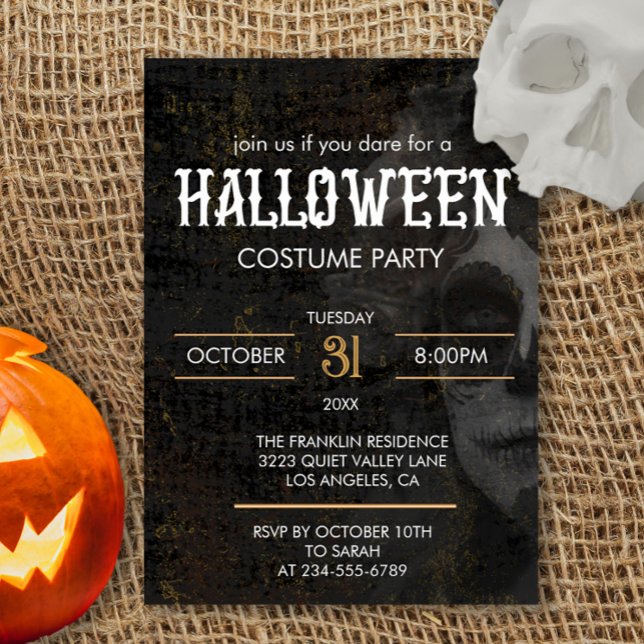 Gothic Black Adult Halloween Beängstigendes Kostüm Einladung (Von Creator hochgeladen)