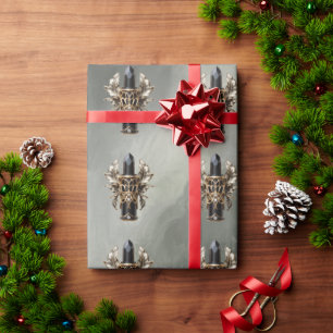 Gothic Black and Gold Lipstick Geschenkpapier