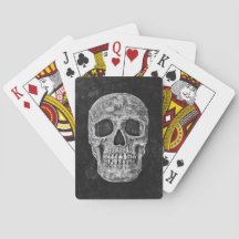 Gothic Black and White Grunge Skull