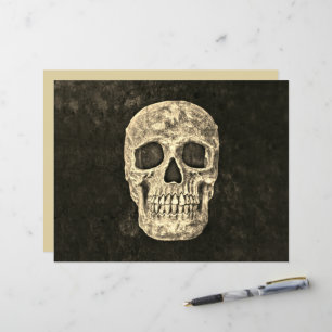 Gothic Black Beige menschliche Skull Textur