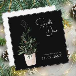 Gothic Black Christmas Tree Save The Date