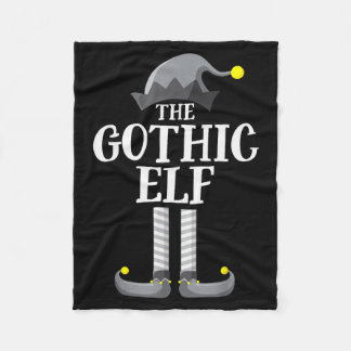 Gothic Black Elf Matching Family Group Christmas P Fleecedecke