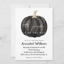 Gothic Black Little Pumpkin auf dem Weg Baby Showe