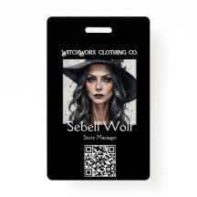 Gothic Black Pentagramm Employee Abzeichen