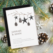 Gothic Black Pinecones Stars Weihnachtsfeier